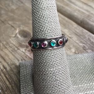 Vintage Cabochon Stone UFO ring